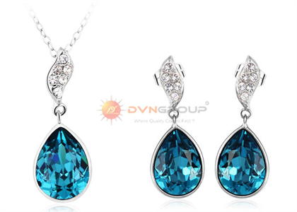 Rhodium Plated | CZ Studded Pendant Sets